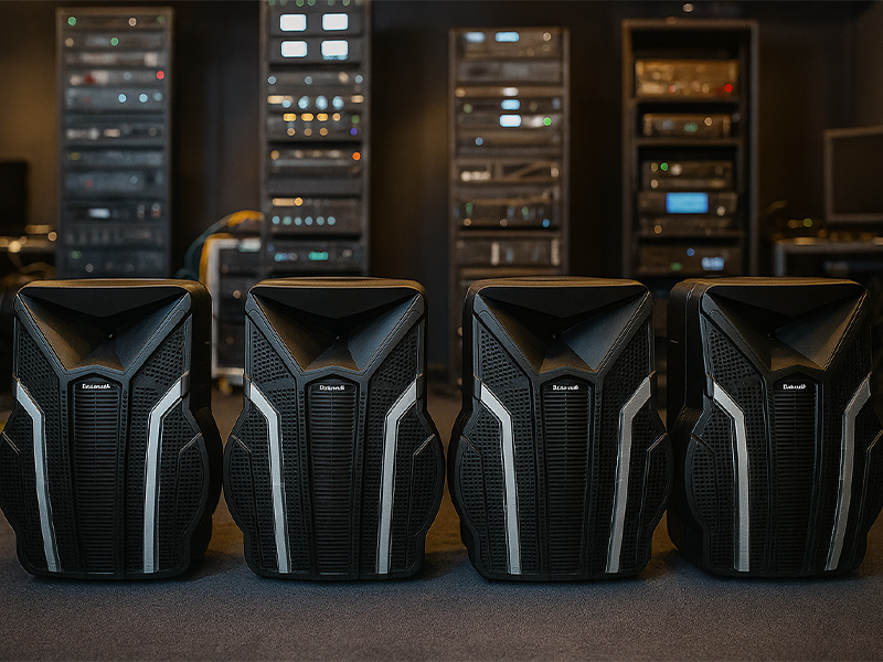 Акустика со встроенной цветомузыкальной подсветкой 