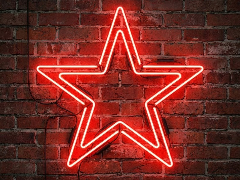 Неоновая вывеска «Красная звезда»