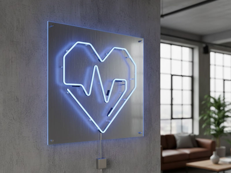 Неоновая вывеска «Сердце»