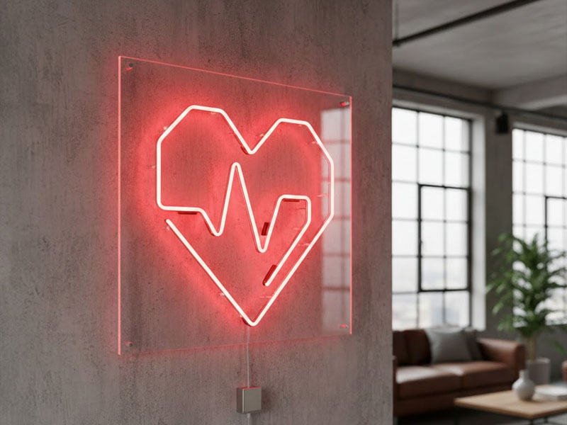 Неоновая вывеска «Сердце»