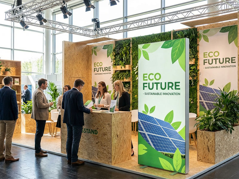 Автоматический тканевый стенд Light Up с двусторонней печатью — вид 5