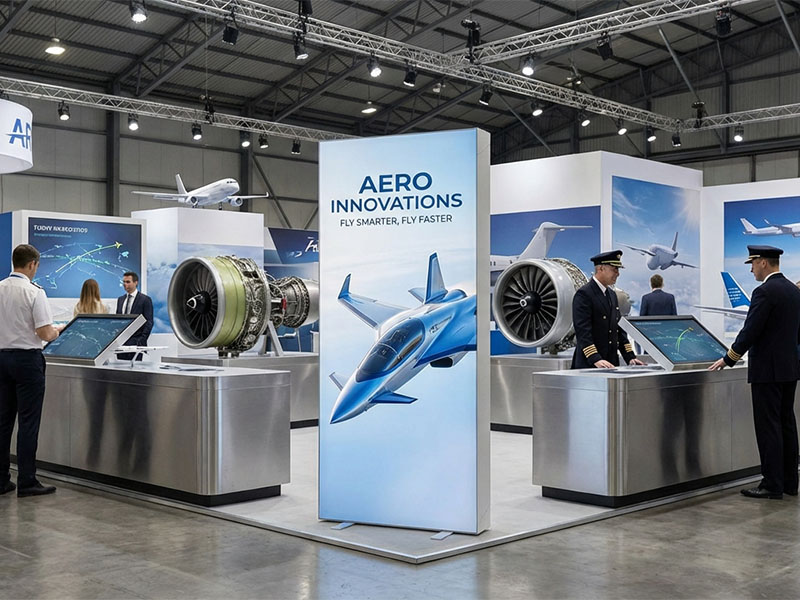 Автоматический тканевый стенд Light Up с двусторонней печатью