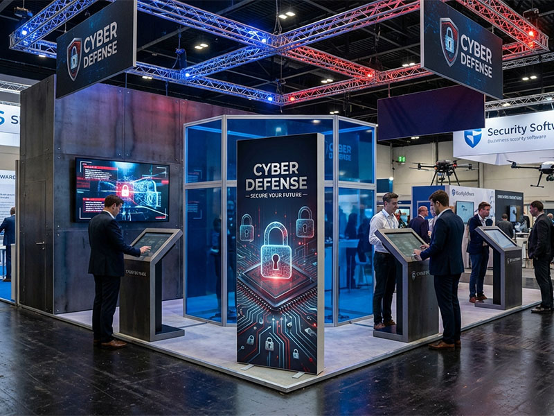 Автоматический тканевый стенд Light Up с односторонней печатью — вид 4