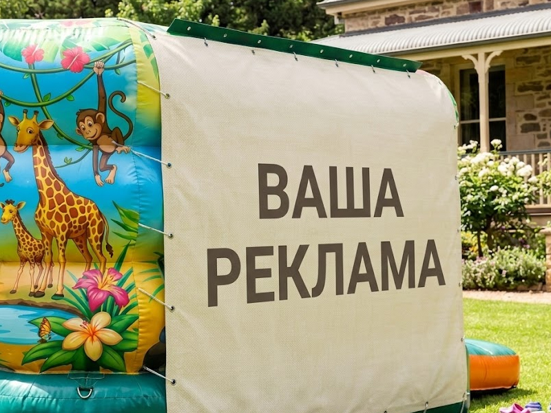 Брендирование окна батута