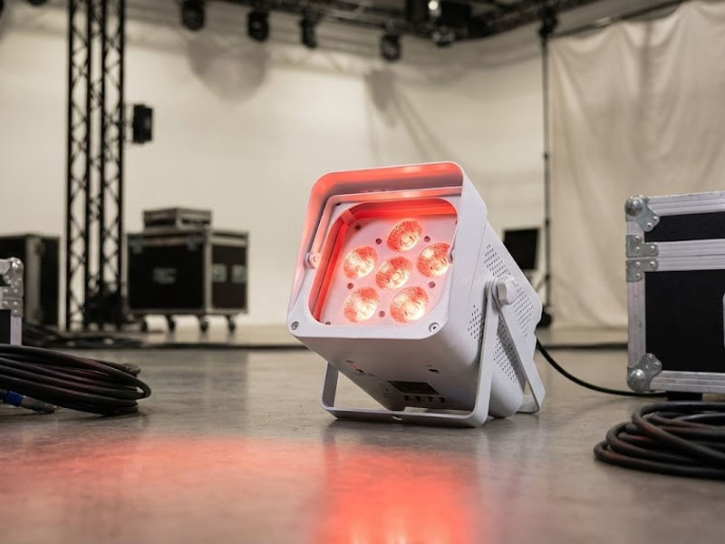 Белый аккумуляторный световой прибор