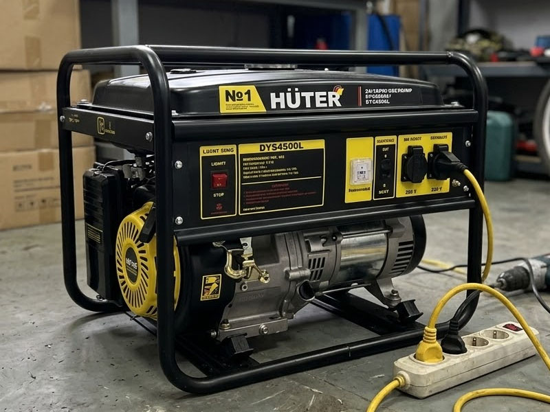 Бензиновый генератор Huter DY9500L 8 кВт — вид 4