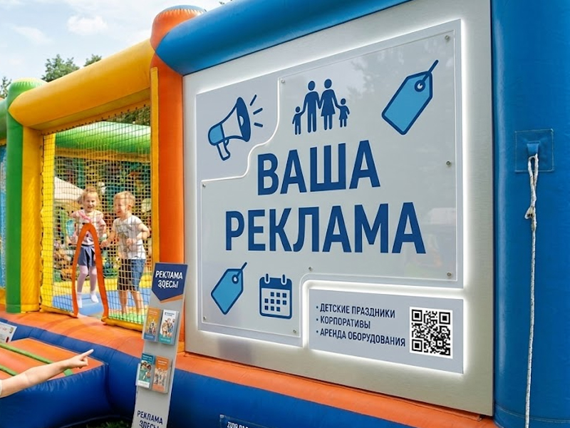 Брендирование окон батута