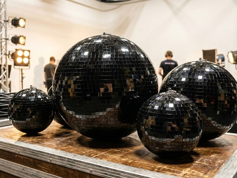 Черные зеркальные шары