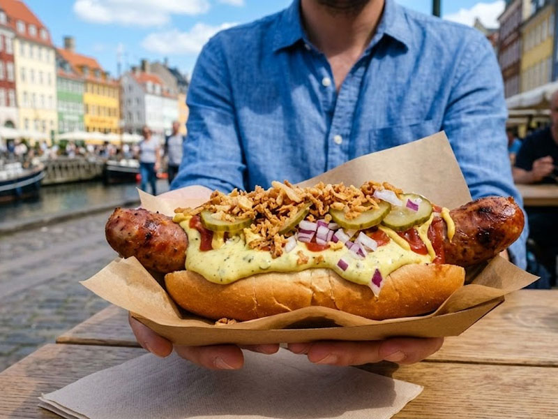 Датский хот-дог (Чоризо колбаска)