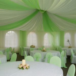 Драпировка, декорирование тканями, дизайн свадьбы