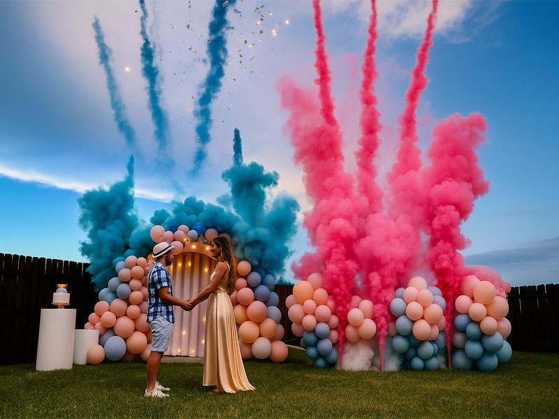 Дымовой залп шашек GENDER PARTY