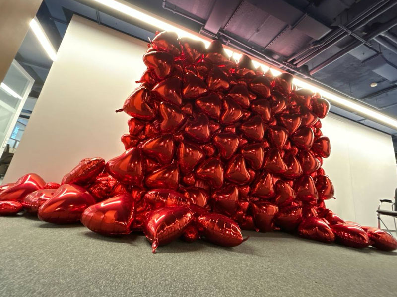 Фотозона Фольгированные сердца