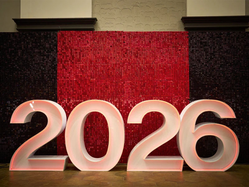 Фотозона 2026 с пайетками