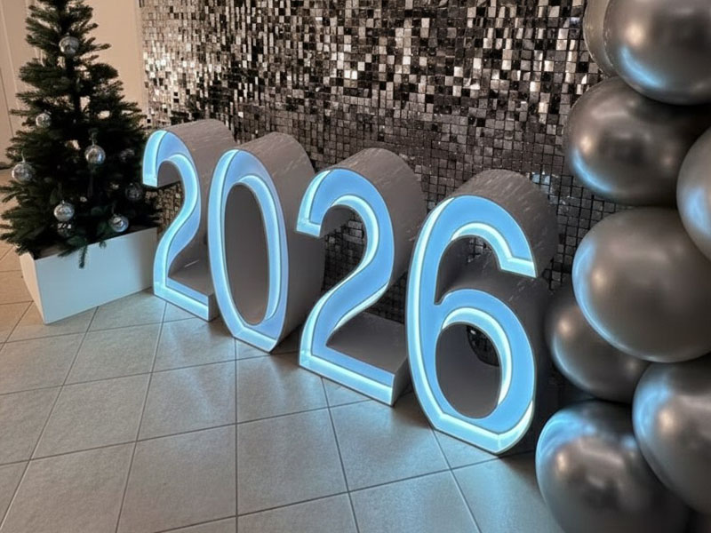 Фотозона 2026 с пайетками