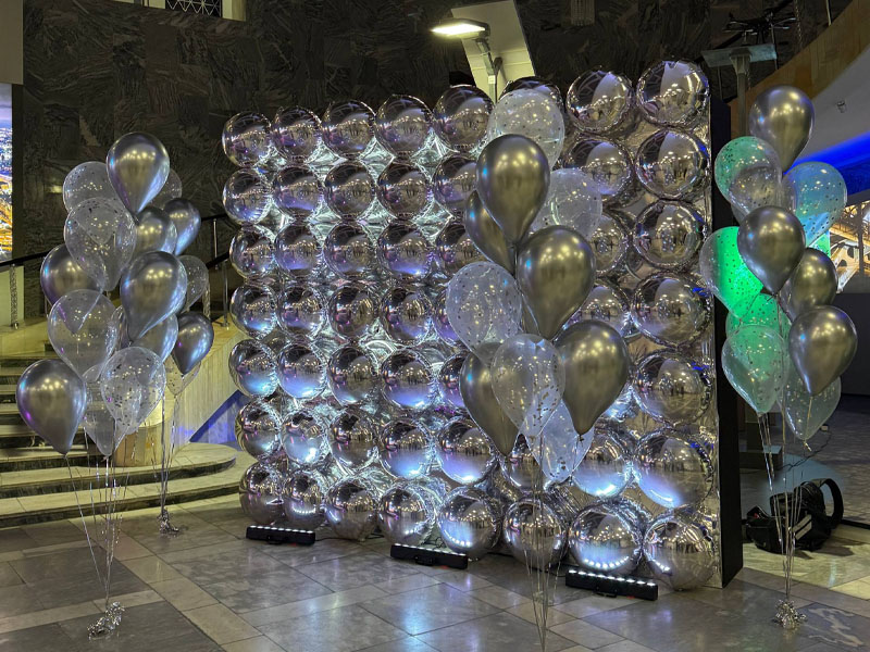 Фотозона из фольгированных шаров