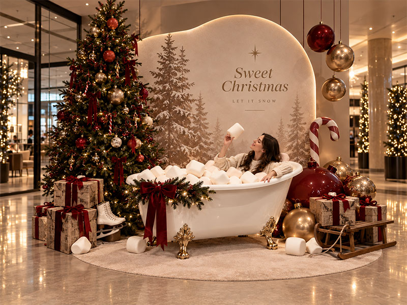 Фотозона «Рождественская ванна Sweet Christmas» — вид 3