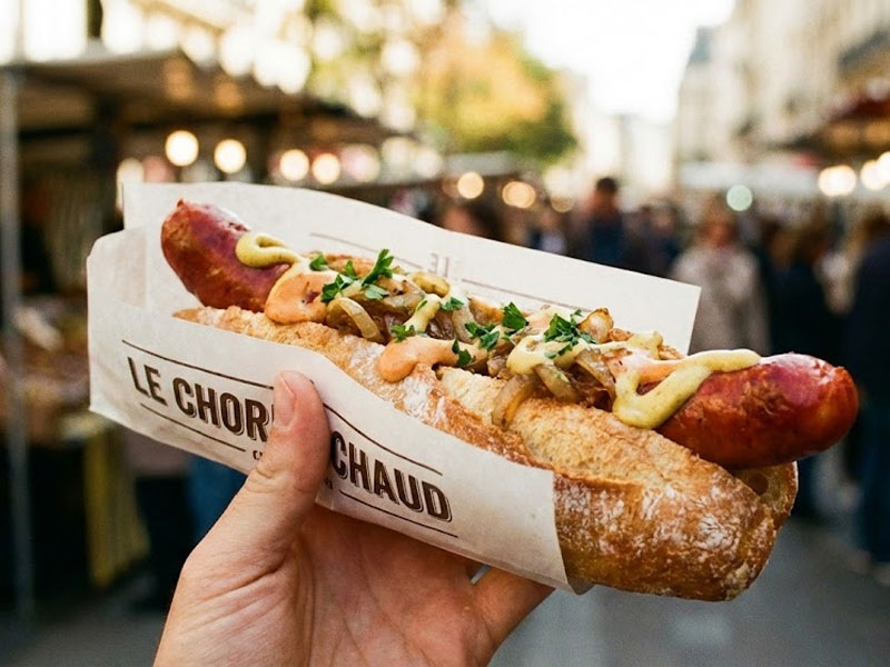 Французский хот-дог (Чоризо колбаска)