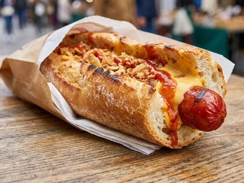 Французский хот-дог (Чоризо колбаска) — вид 2