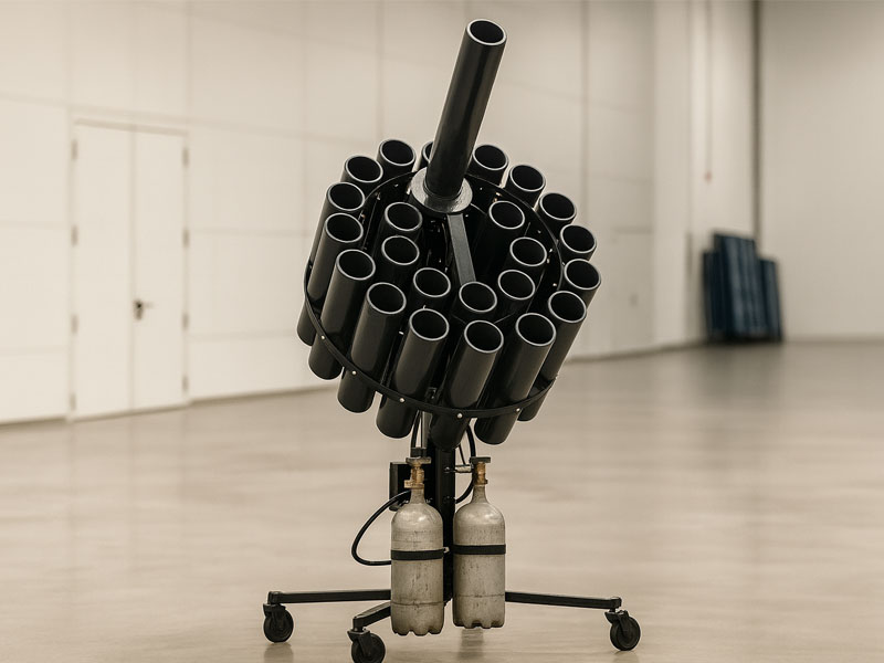 Футболкомет с вращающимся барабаном