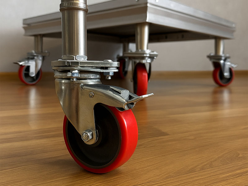 Колеса высокой прочности для передвижной сцены