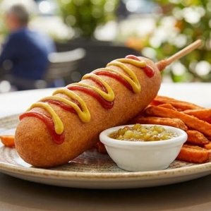 Корн-дог с вегетарианской сосиской