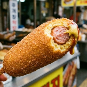 Корн-дог со свиной сосиской