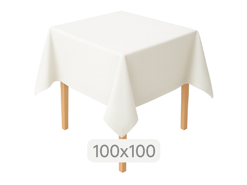 Скатерть квадратная 100х100см белая
