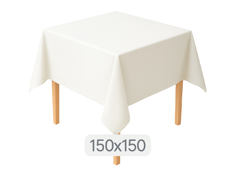 Скатерть квадратная 150х150см белая