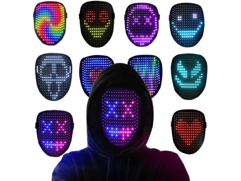 LED-маски DJ - светодиодный экран на лице