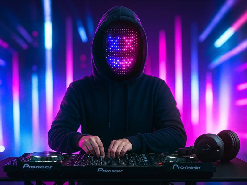 LED-маски DJ - светодиодный экран на лице