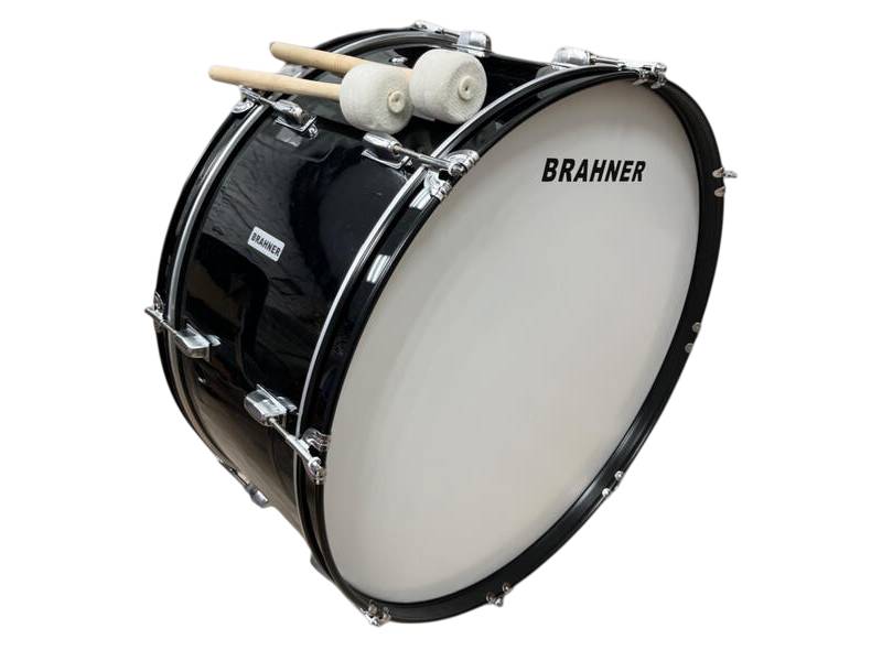 Маршевый черный бас-барабан Brahner