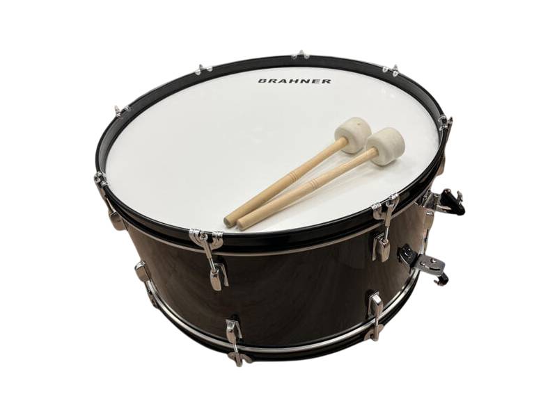 Маршевый черный бас-барабан Brahner