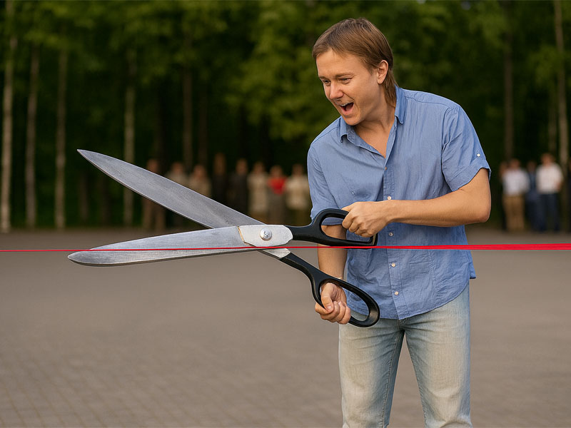 Мега ножницы для презентаций