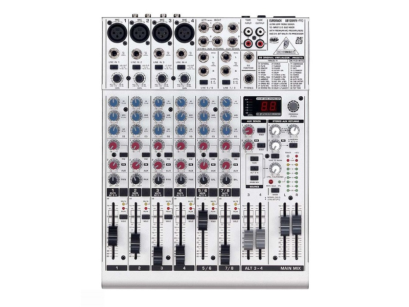 Микшер Behringer UB1204FX-PRO, пульт звукооператора