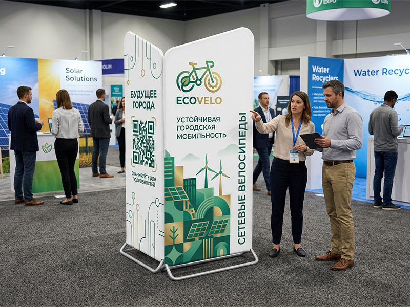 Мобильный стенд City без печати — вид 3