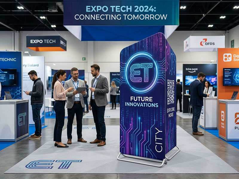 Мобильный стенд City с двусторонней печатью — вид 3