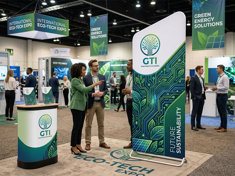 Мобильный стенд City с двусторонней печатью — вид 4