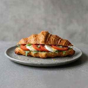 Набор круассанов с сыром моцарелла и томатами