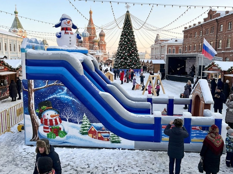 Надувная горка «Зимняя сказка» — вид 2
