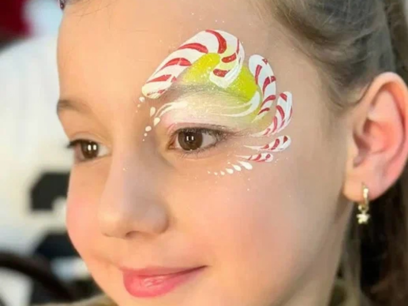 Новогодний аквагрим