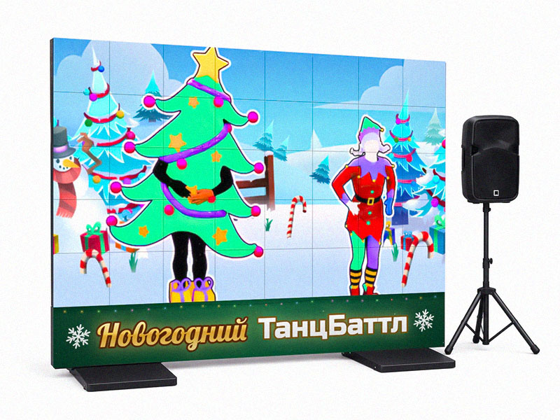 LED-экран с колонкой ( экран 2х3,2 м)