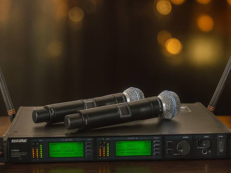 Пара радиомикрофонов SHURE UR4D/2 SHURE UR2 sm58BETA