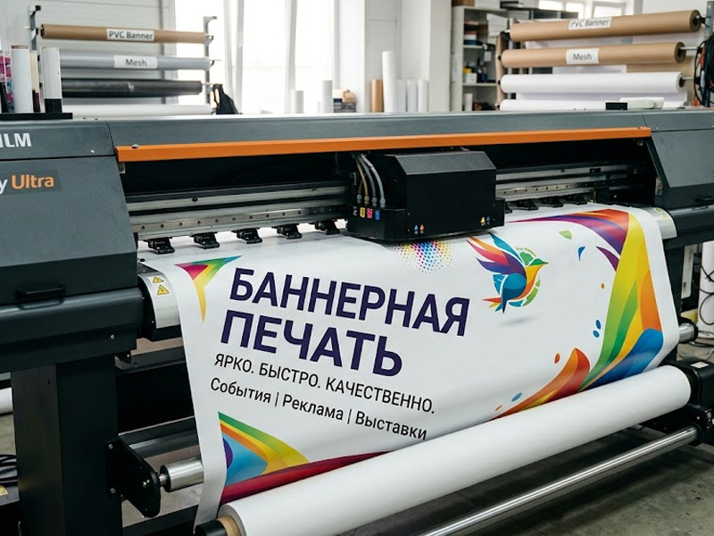 Печать на баннере — вид 2