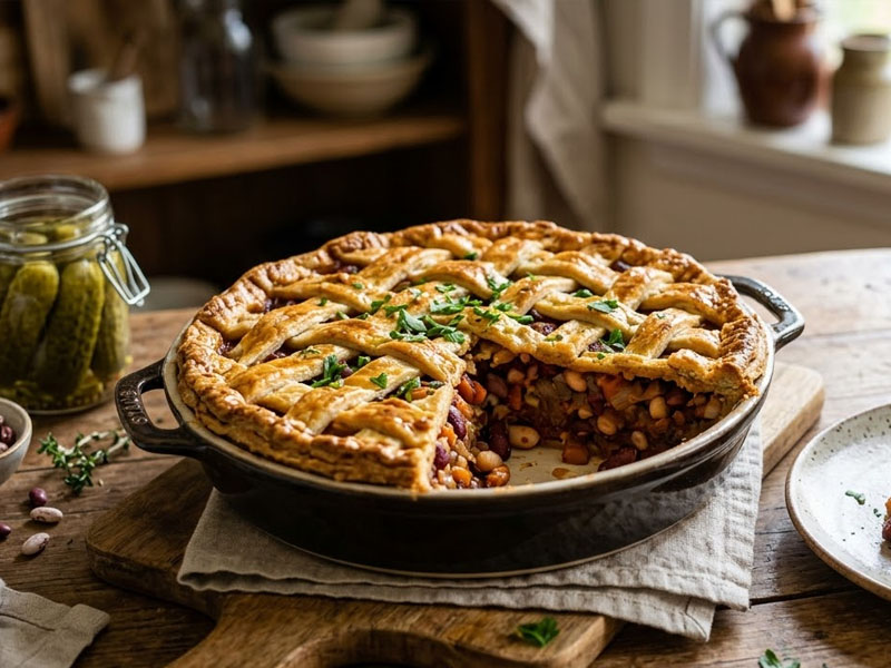 Пирог с фасолью