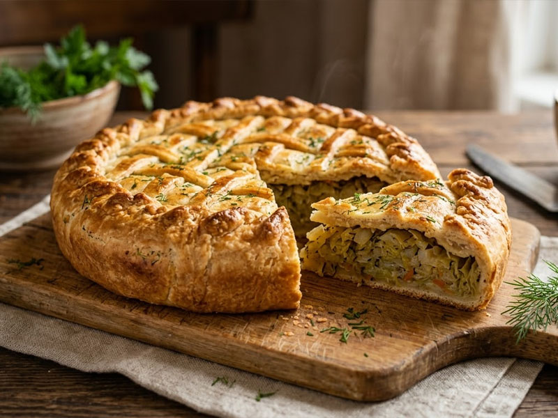 Пирог с капустой — вид 3