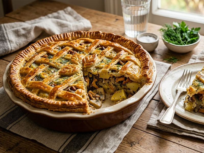 Пирог с картофелем и грибами — вид 3