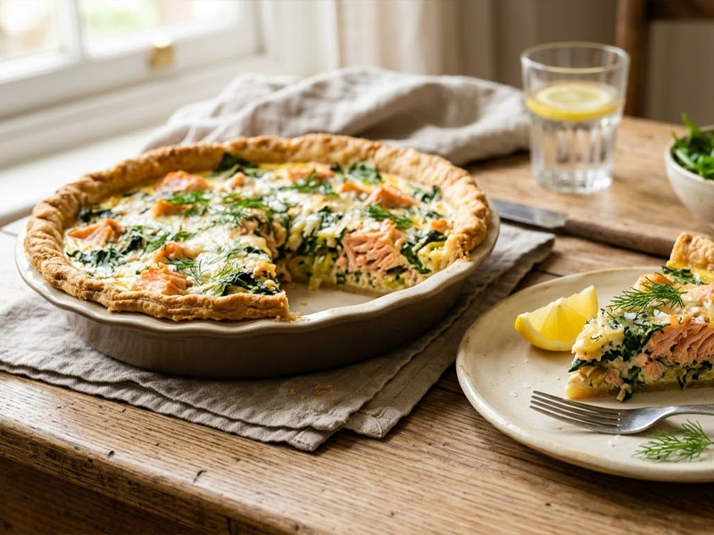 Пирог с лососем