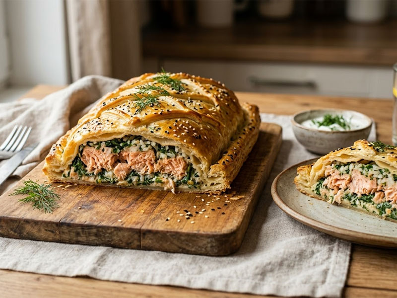 Пирог с лососем — вид 3