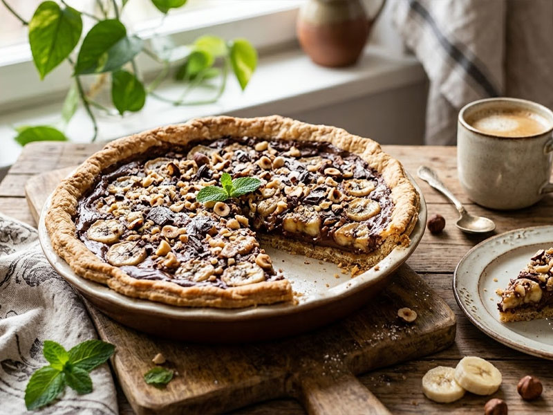 Пирог с нутеллой и бананом — вид 2