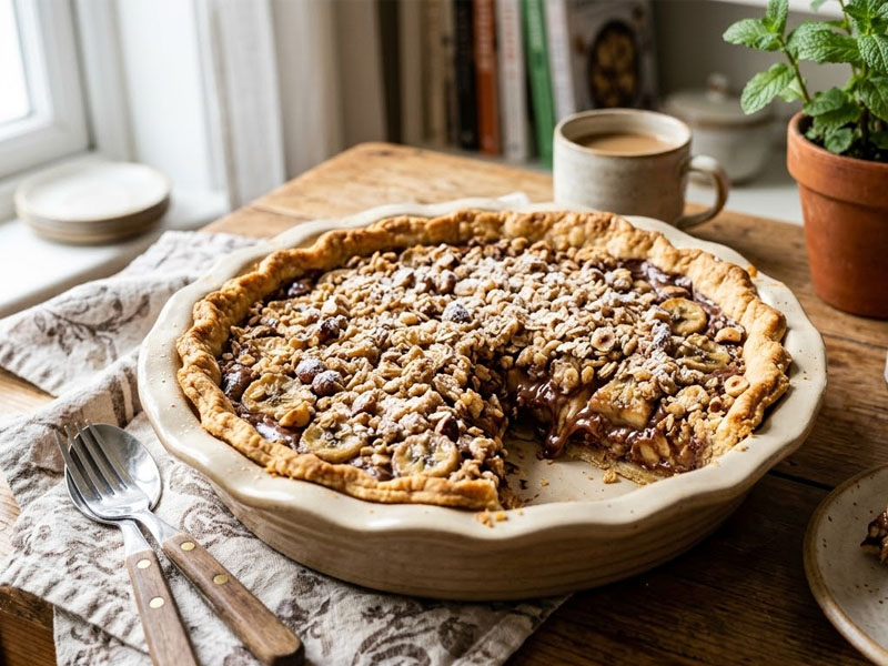 Пирог с нутеллой и бананом — вид 3